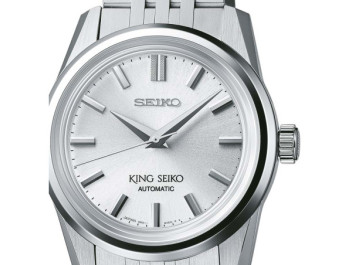 King Seiko 37mm esfera plata