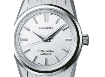 King Seiko 37mm esfera gris...