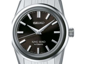 King Seiko 37mm esfera gris...